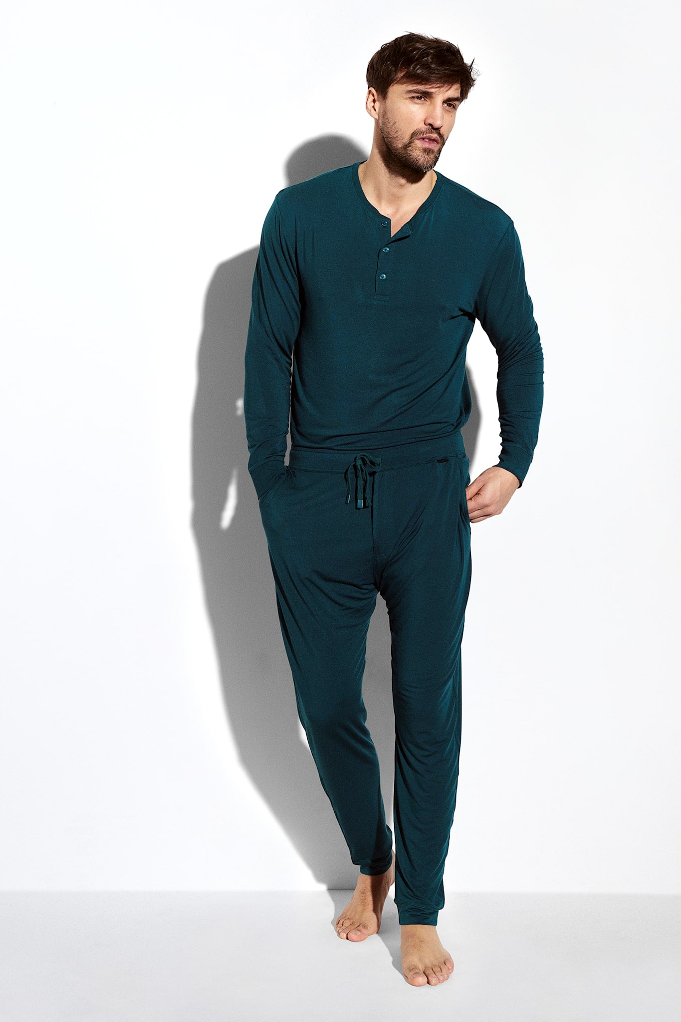 Lounge Pant & Henley Sweater PJ Set