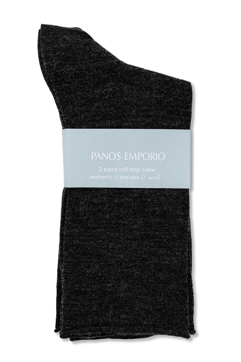 2pk Jorann Wool Sock Roll Top