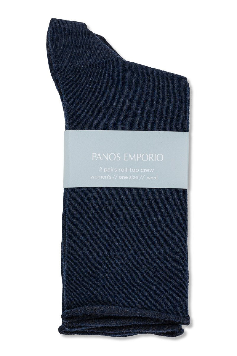 2pk Jorann Wool Sock Roll Top