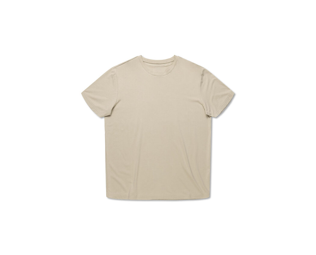 Bamboo/Cotton Crew Tee Cement Small 